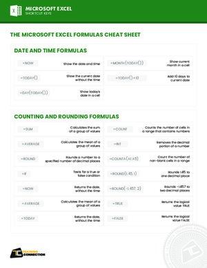 Excel Cheatsheet

 cover